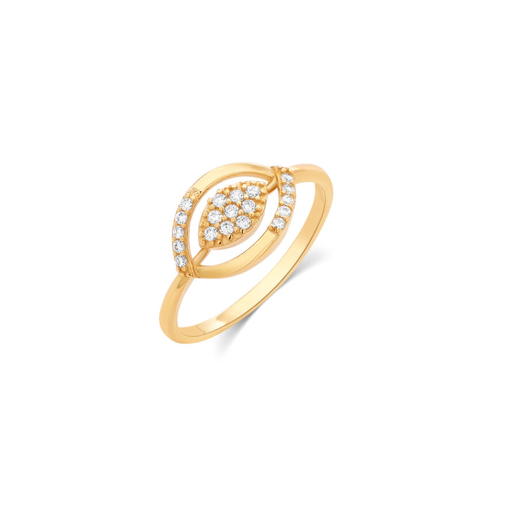 10K/14K Yellow Gold Evil Eye Protective Symbol Ring