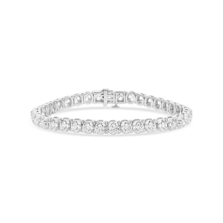 14k White Gold Diamond Tennis Bracelet 3.61 Carat Natural Diamond