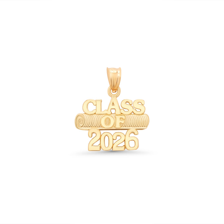 10K/14K Yellow Gold “Class of 2026” Graduation Pendant