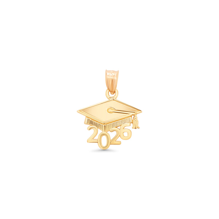 10K/14K Yellow Gold Graduation Cap 2026 Pendant