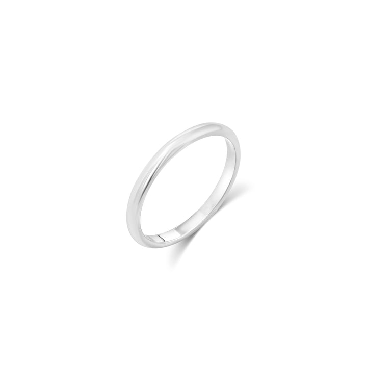 10K/14K 2-6mm Plain White Wedding Band