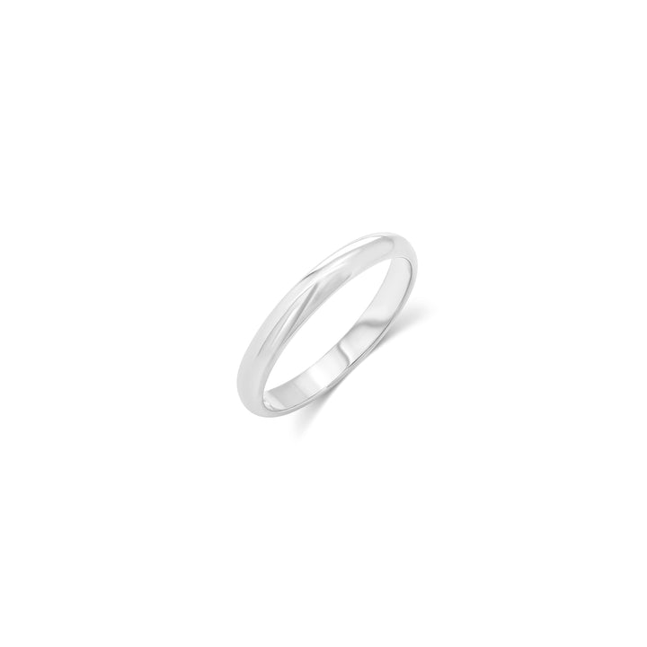 10K/14K 2-6mm Plain White Wedding Band