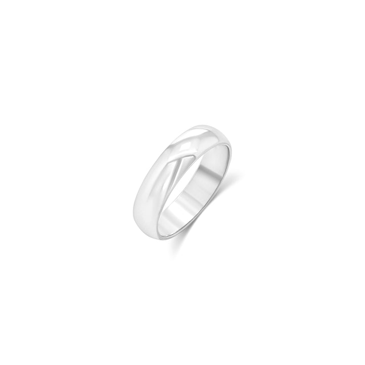 10K/14K 2-6mm Plain White Wedding Band