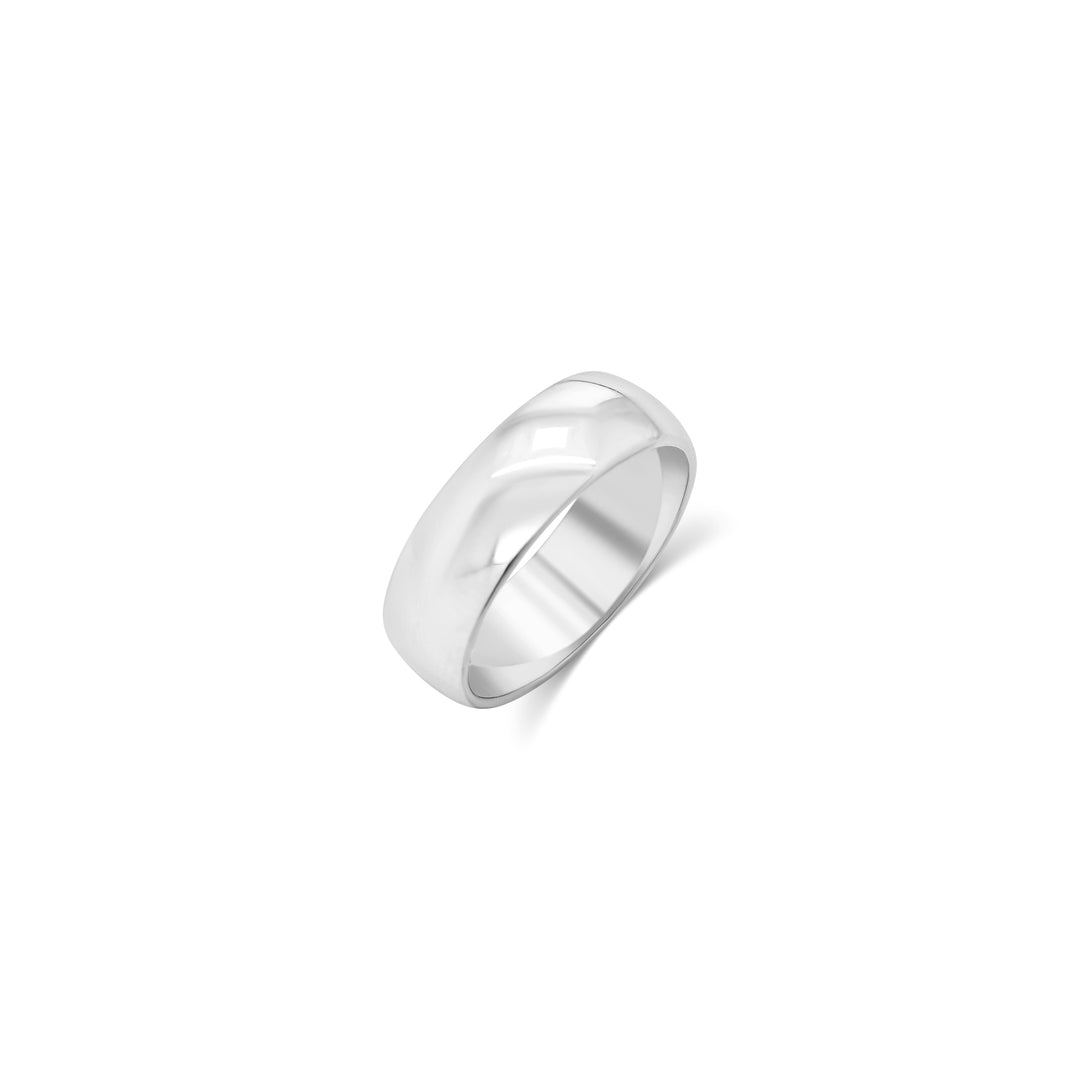 10K/14K 2-6mm Plain White Wedding Band