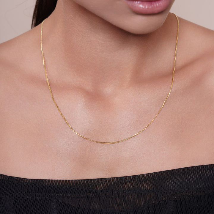 14K Solid Yellow Gold Cuban Link Necklace Chain 16 - 24 inch 1.5mm