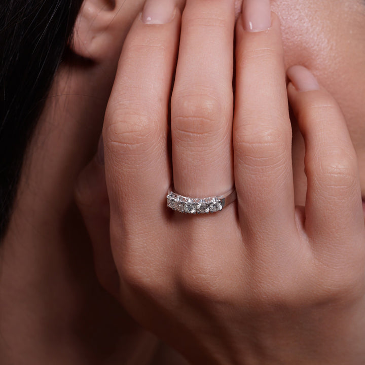 14k White Gold 0.70 Carat Natural Diamond Ring