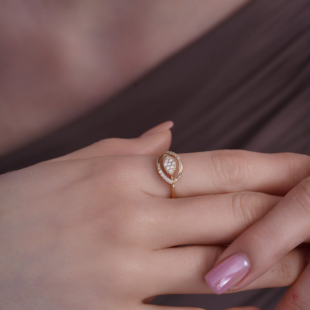 10K/14K Yellow Gold Evil Eye Protective Symbol Ring