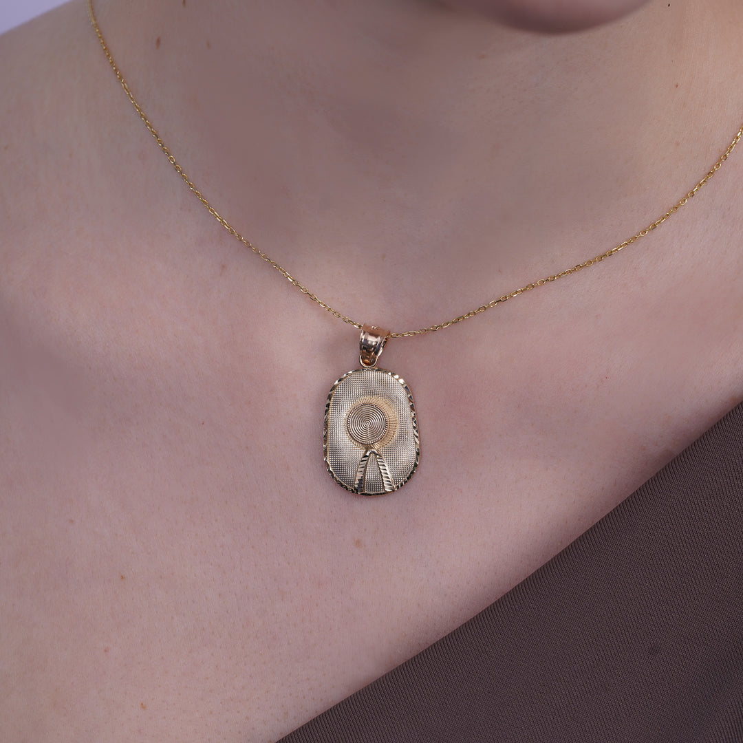 10K/14K Yellow Gold Sombrero Hat Pendant