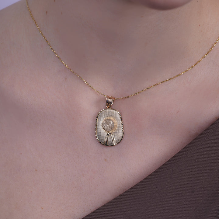 10K/14K Yellow Gold Sombrero Hat Pendant