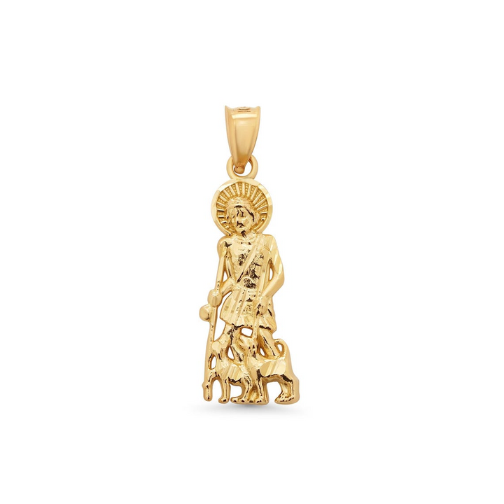 14K Yellow Gold Saint Lazarus Pendant