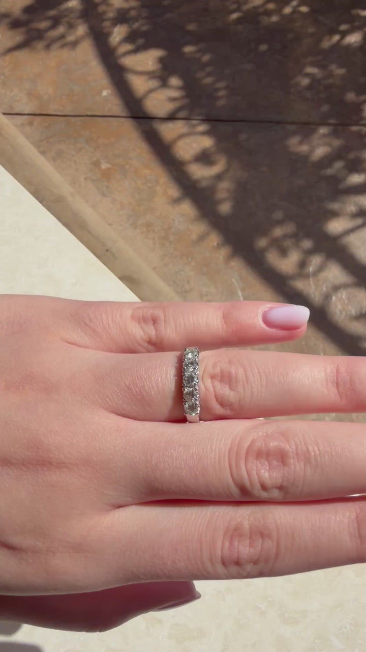 14k White Gold 0.70 Carat Natural Diamond Ring